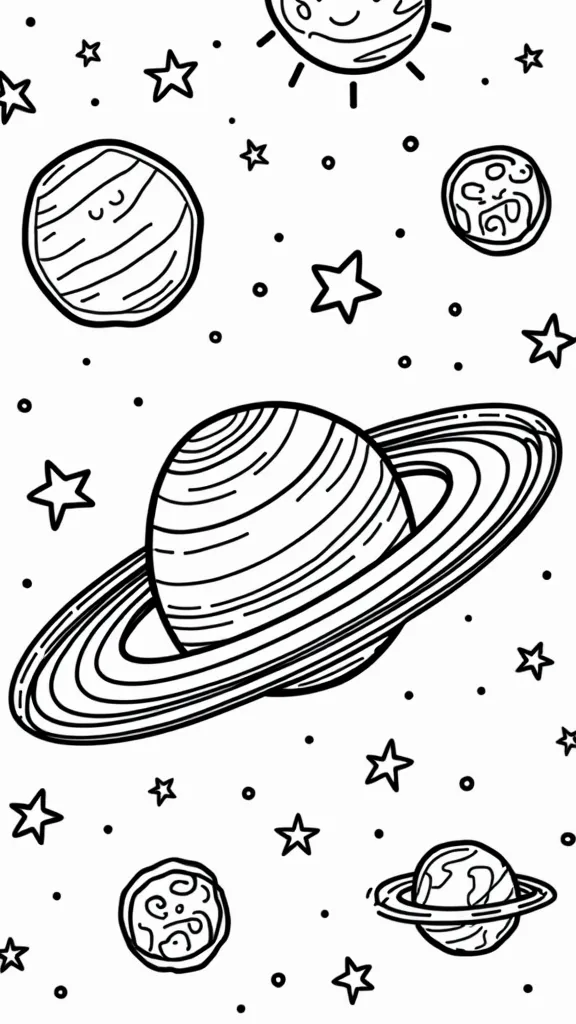 preschool solar system coloring pages